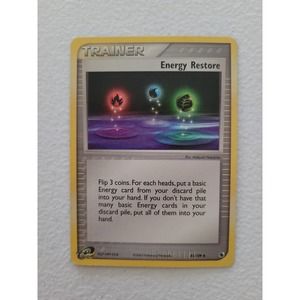 Classic EX Ruby and Saphire Energy Restore 81/109 Common Pokemon Trainer Card